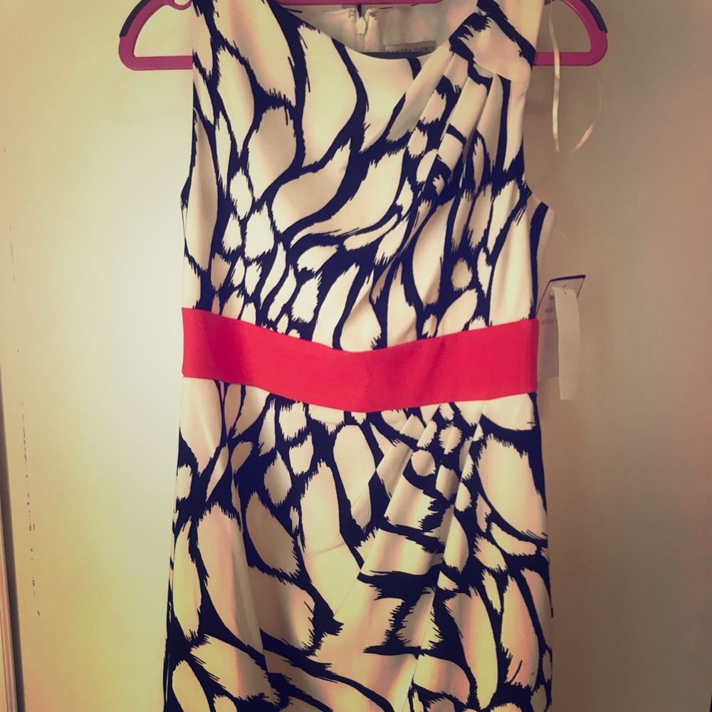 Black, ivory, Red dress